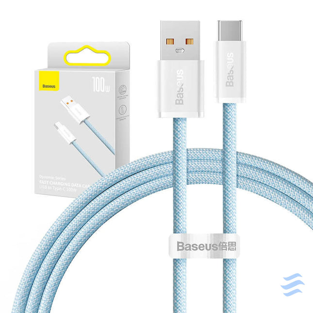Cable USB to USB C Baseus Dynamic Series 100W 1m (blue) USB to USB C
