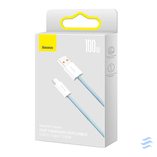 Cable USB to USB C Baseus Dynamic Series 100W 1m (blue) USB to USB C