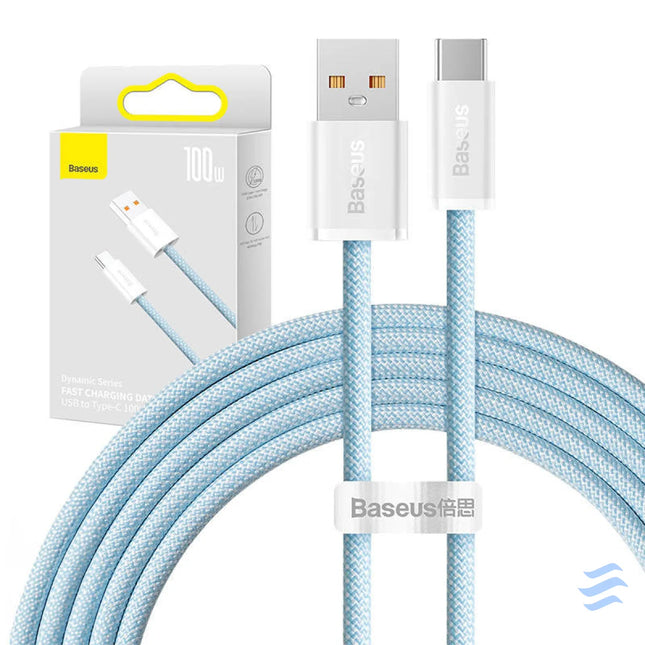 Cable USB to USB C Baseus Dynamic Series 100W 2m (blue) USB to USB C