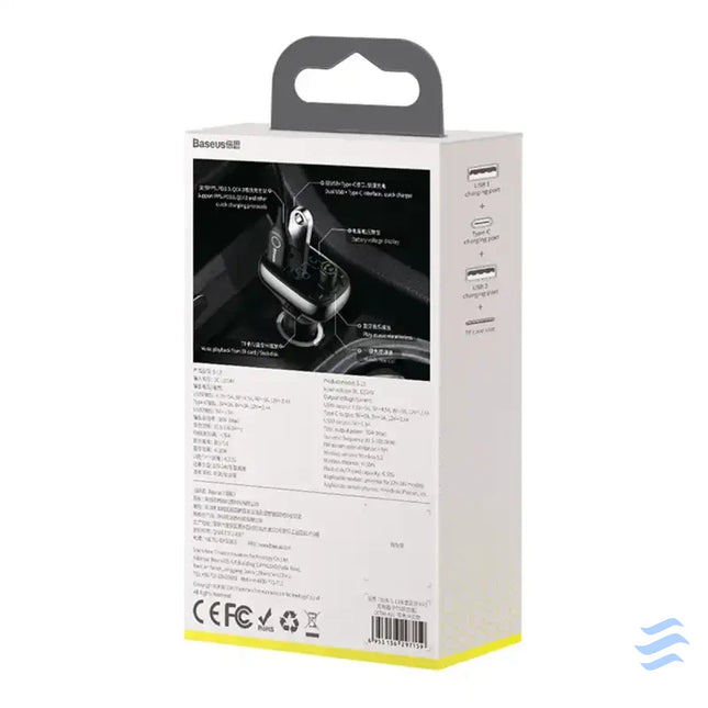 Car Bluetooth MP3 Player Baseus T Shaped S 13 Black OS Car transmitters