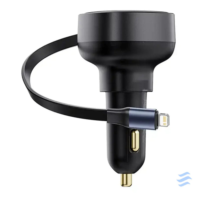 Car Charger Baseus Enjoyment Pro with lightning cable + USB C 55W (black) Car chargers