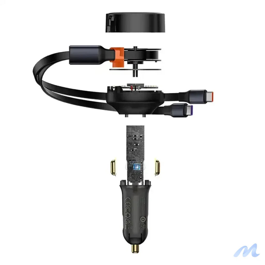 Car Charger Baseus Enjoyment with cable USB-C, 33W (Black)