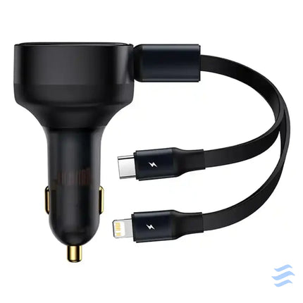Car Charger Baseus Enjoyment with cable USB C + Lightning 3A 30W (Black) Car chargers