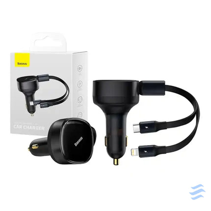 Car Charger Baseus Enjoyment with cable USB C + Lightning 3A 30W (Black) Car chargers