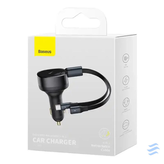 Car Charger Baseus Enjoyment with cable USB C + Lightning 3A 30W (Black) Car chargers