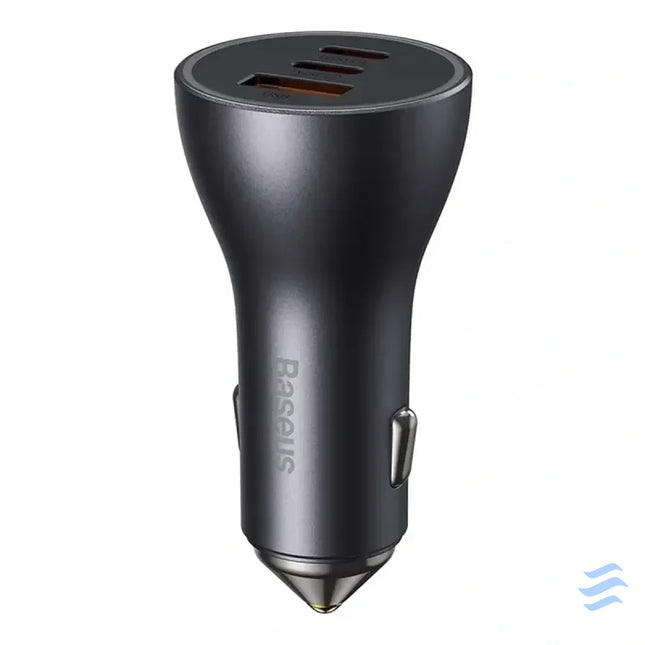 Car charger Baseus Golden Contactor Pro 2x USB C 1x USB 65W (grey) Car chargers