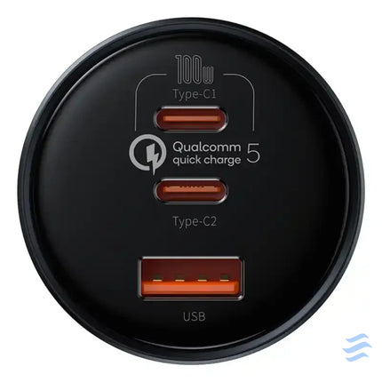 Car Charger Baseus Qualcomm USB 2x USB C 160W (Grey) Car chargers