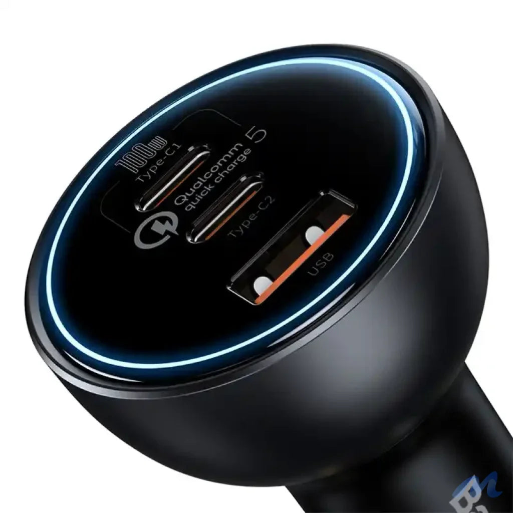 Car Charger Baseus Qualcomm, USB, 2x USB-C, 160W (Grey)