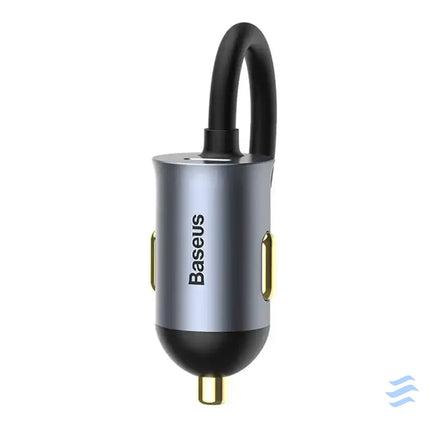 Car charger Baseus Share Together with extension cord 2x USB 2x USB C 120W (grey) Car chargers