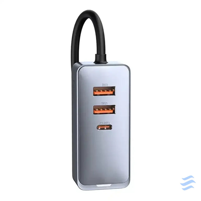 Car charger Baseus Share Together with extension cord 2x USB 2x USB C 120W (grey) Car chargers