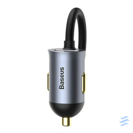 Car charger Baseus Share Together with extension cord 3x USB USB C 120W (grey) Car chargers