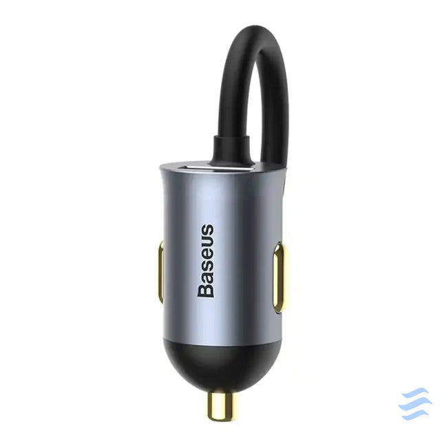 Car charger Baseus Share Together with extension cord 3x USB USB C 120W (grey) Car chargers