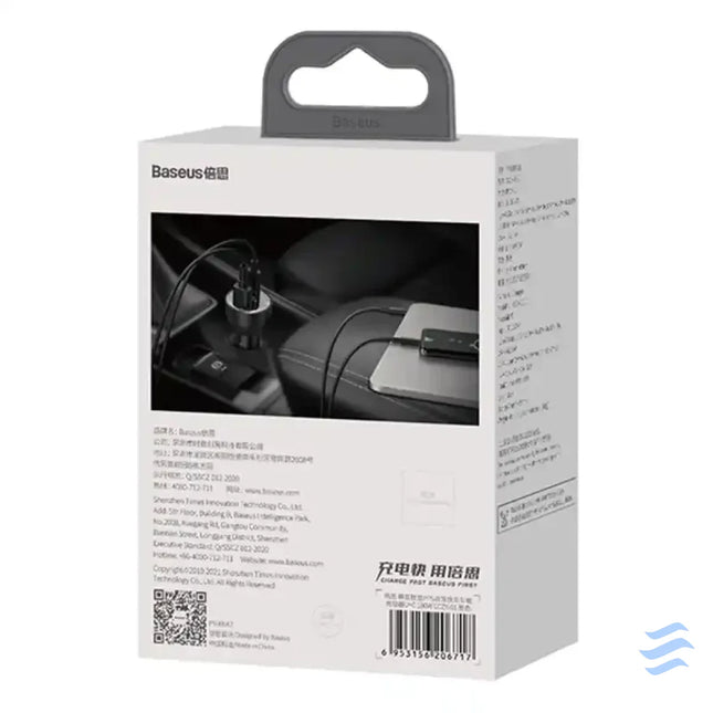 Car charger Baseus Superme USB USB C 100W (black) Car chargers