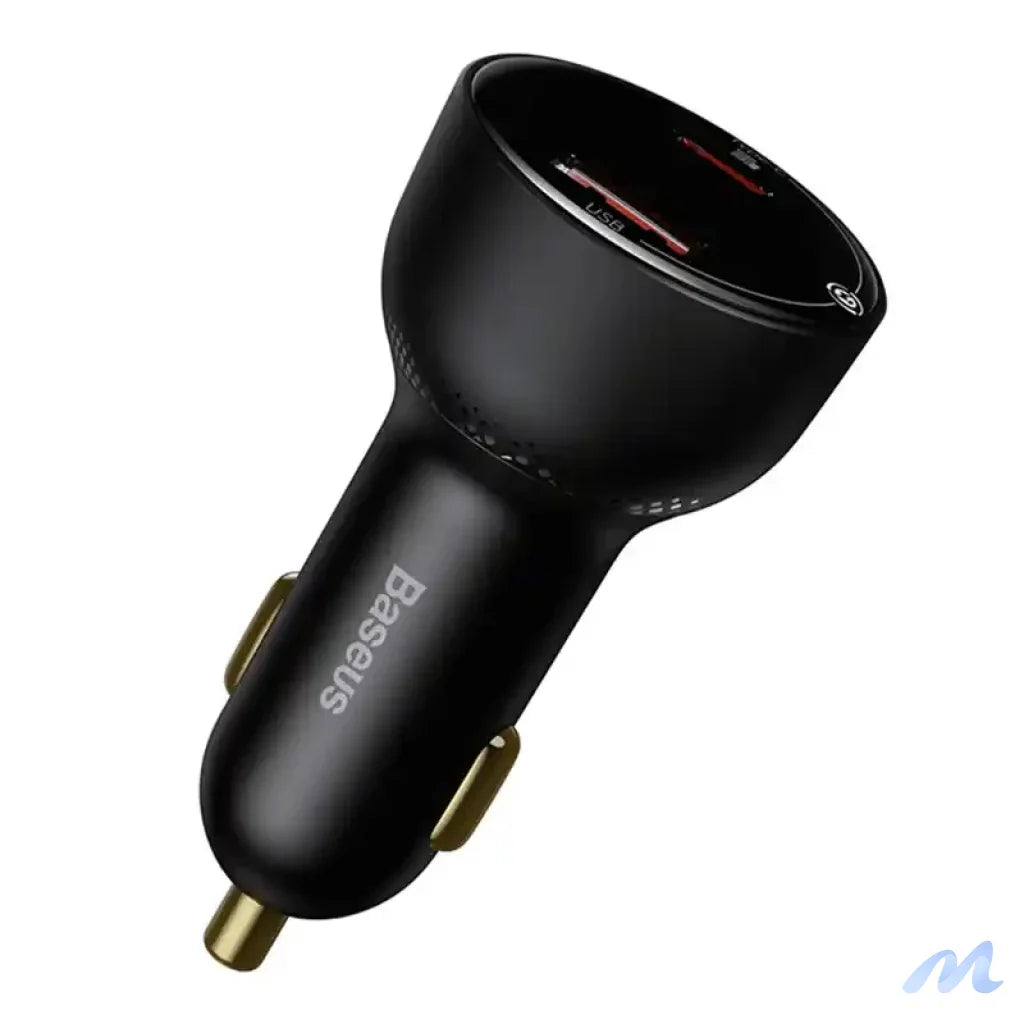 Car charger Baseus Superme, USB, USB-C, 100W (black)