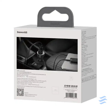 Car charger Baseus Superme USB USB C 100W + USB C cable (black) Car chargers