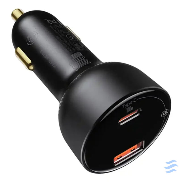 Car charger Baseus Superme USB USB C 100W + USB C cable (black) Car chargers