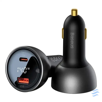Car charger Baseus Superme USB USB C 140W (black) Car chargers