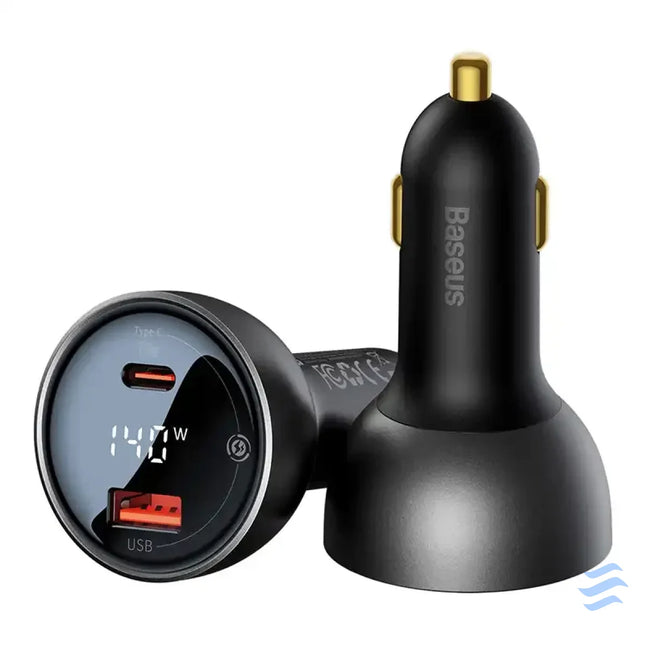 Car charger Baseus Superme USB USB C 140W (black) Car chargers