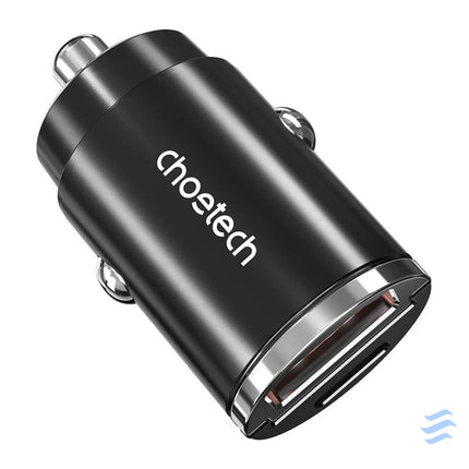 Car Charger Choetech TC0006 1x USB A 1x USB C 30W PD 3.0 (black) Car chargers