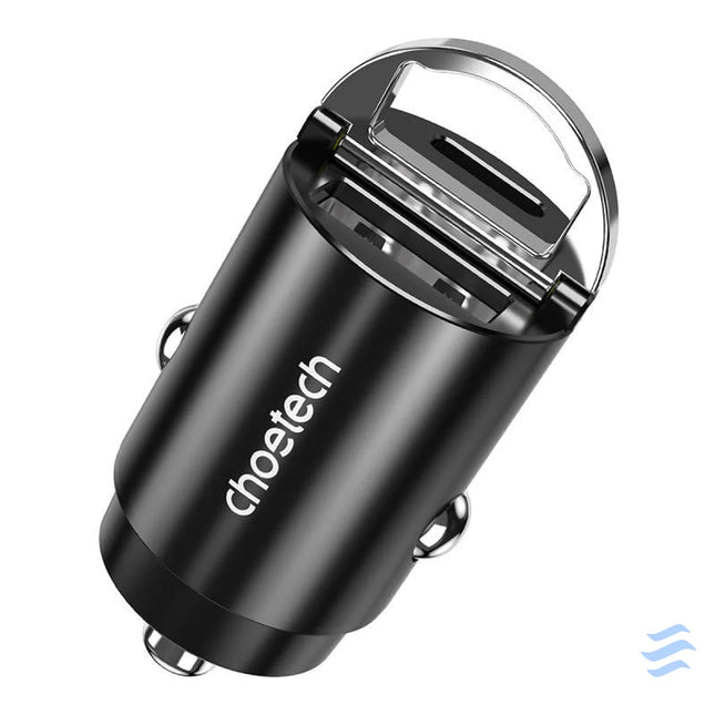 Car Charger Choetech TC0006 1x USB A 1x USB C 30W PD 3.0 (black) Car chargers