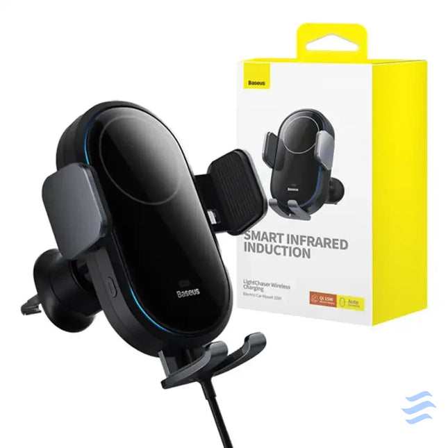 car holder with inductive charger Baseus LightChaser (Black) Phone holders
