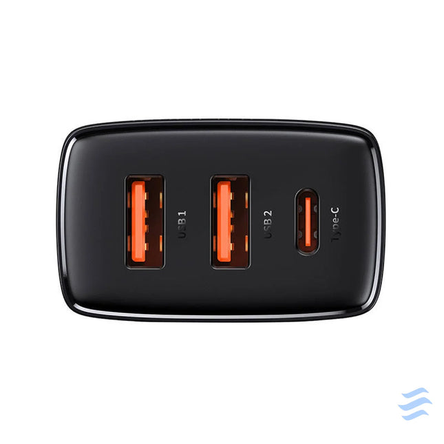 Charger Baseus Compact Quick Charger 2xUSB USB C PD 3A 30W (czarna) mains chargers