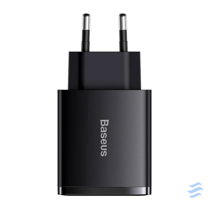 Charger Baseus Compact Quick Charger 2xUSB USB C PD 3A 30W (czarna) mains chargers