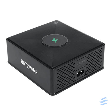 Charger Blitzwolf 868H 2xUSB A 3xUSB type C 160W (black) mains chargers