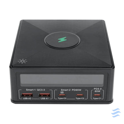 Charger Blitzwolf 868H 2xUSB A 3xUSB type C 160W (black) mains chargers