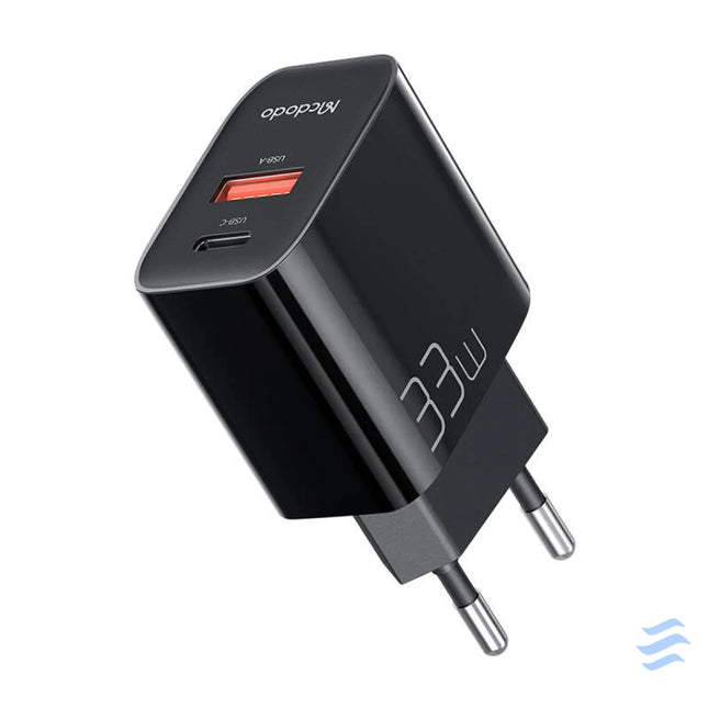 Charger GaN 33W Mcdodo CH 0921 USB C USB A (black) mains chargers