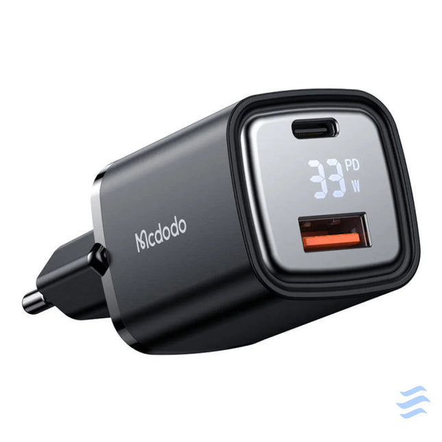 Charger McDodo CH 1701 33W with display (black) mains chargers