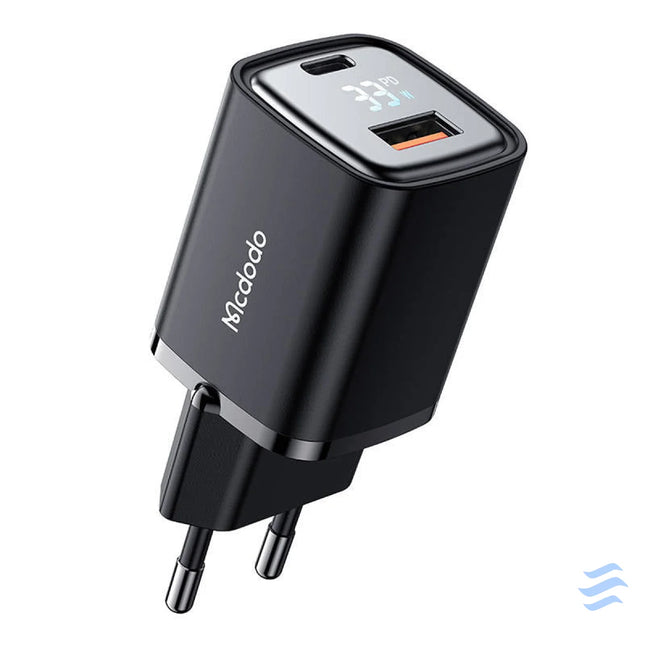 Charger McDodo CH 1701 33W with display (black) mains chargers