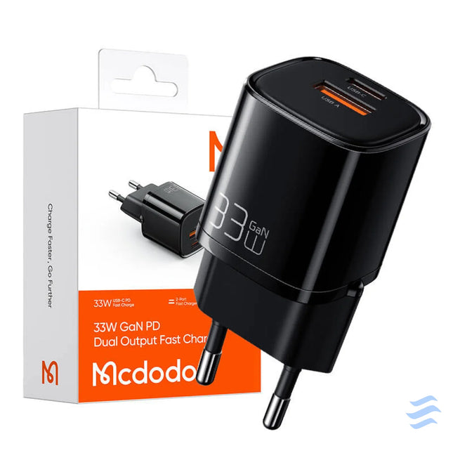 Charger Mcdodo Nano GaN CH 0151 USB + USB C 33W (black) mains chargers