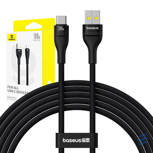 Charging Cable Baseus Flash 2 USB to USB C 100W 2m (black) USB to USB C