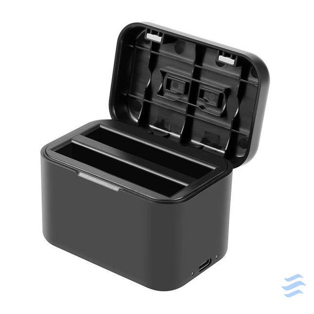 Charging case for batteries and memory cards PULUZ for Insta360 X4 (black) For sports cameras