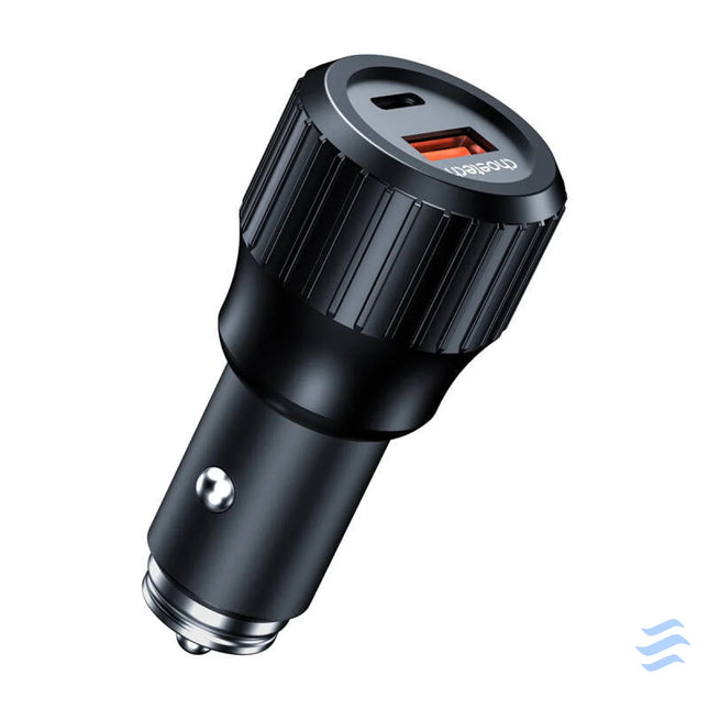 Choetech 63W Dual USB C 45w + USB A 18w fast car charger (black) Car chargers