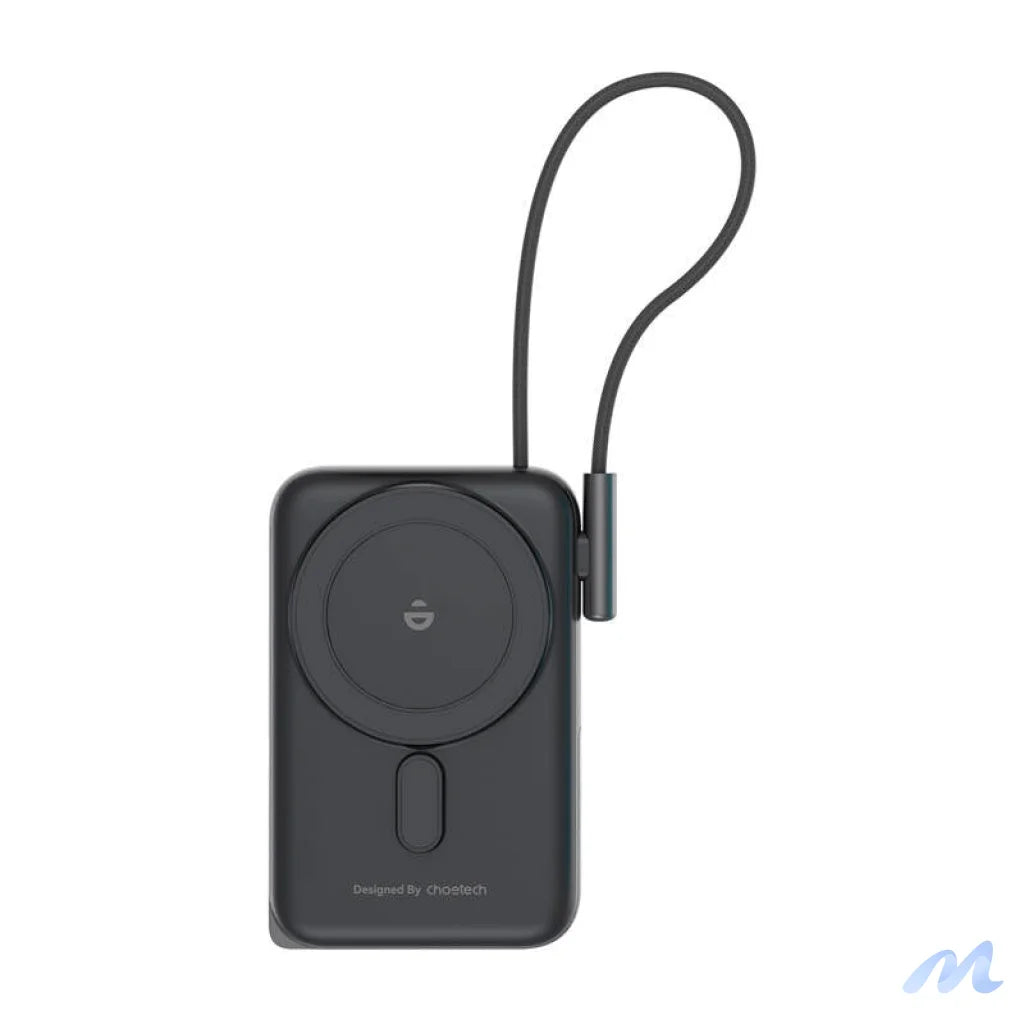 Choetech B735 magnetic powerbank 10000mAh 20W PD + USB-C cable (black)
