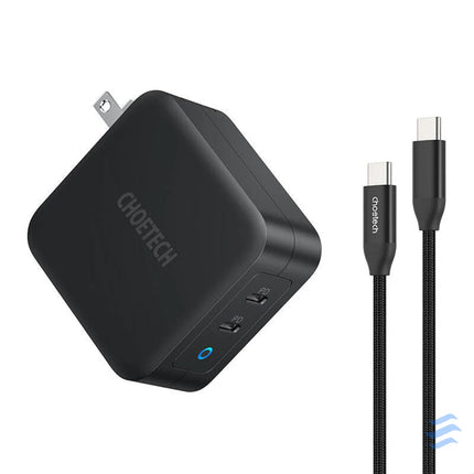 Choetech PD6008 2xUSB C PD 100W GaN mains charger mains chargers
