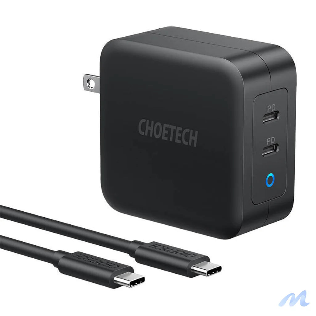 Choetech PD6008 2xUSB-C PD 100W GaN mains charger