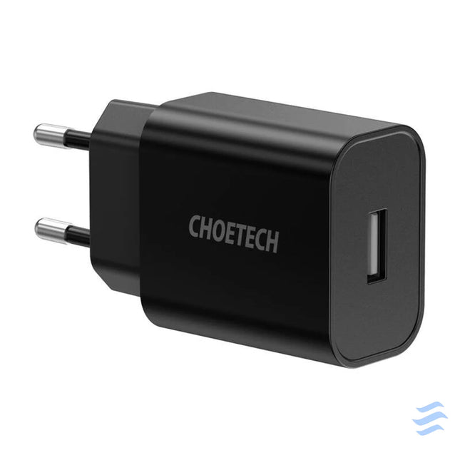 Choetech Q5002 12W USB A power charger (black) mains chargers