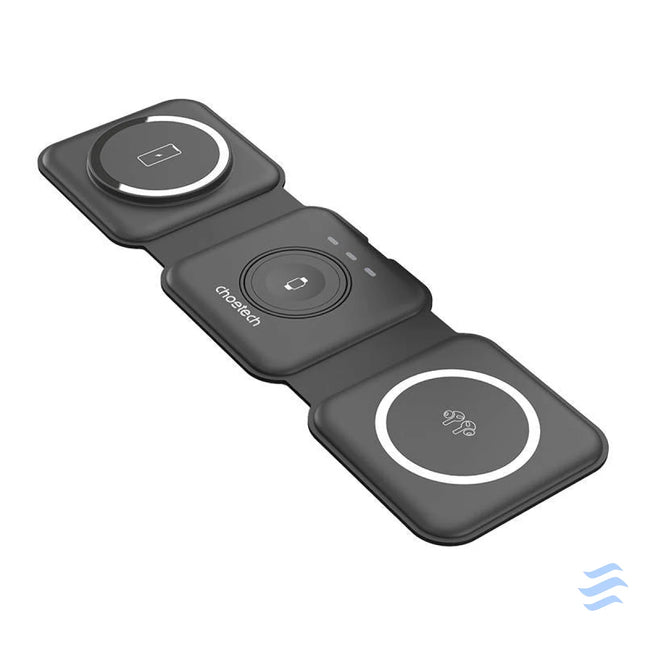 Choetech T588 F 3in1 Magnetic Wireless Charger 15W (black) Wireless chargers