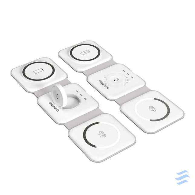 Choetech T588 F 3in1 Magnetic Wireless Charger 15W (white) Wireless chargers