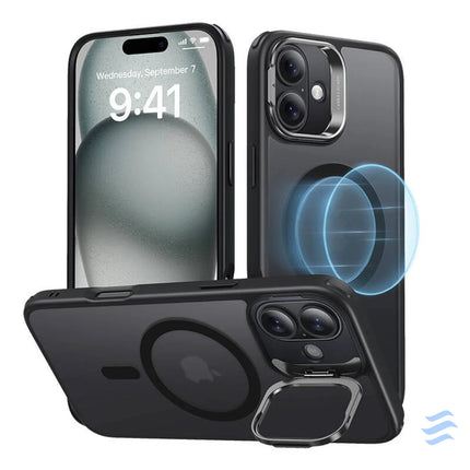 Classic Hybrid (HaloLock) ESR case with stand for iPhone 16 (black) Protective cases for smartphones