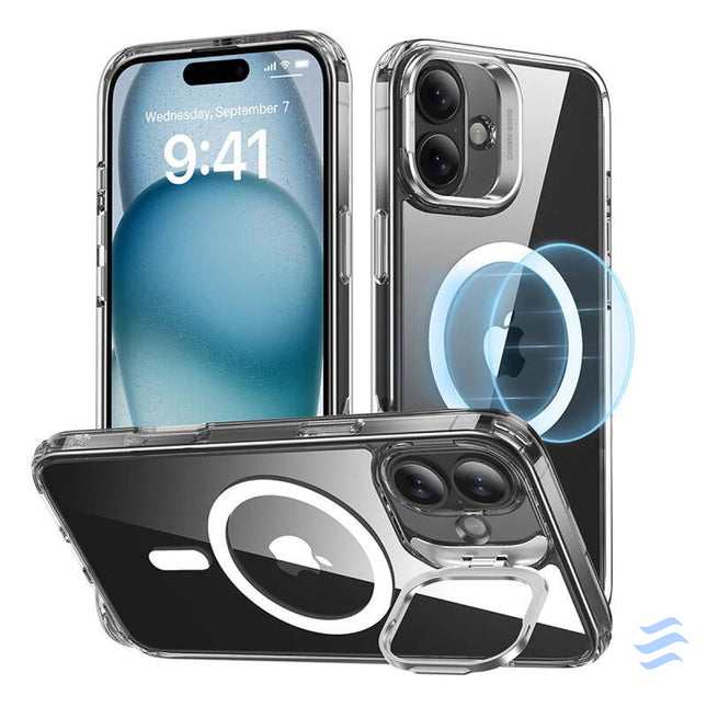 Classic Hybrid (HaloLock) ESR case with stand for iPhone 16 (clear) Protective cases for smartphones
