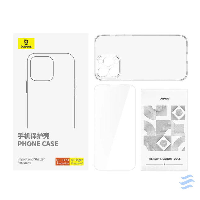 Clear Case Baseus iPhone 15 Pro + tempered glass Protective cases for smartphones