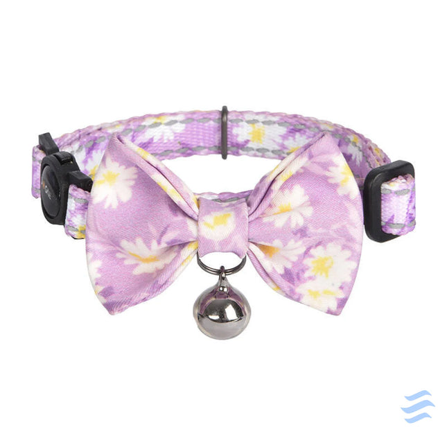 Collar set Dogness for cats 2 pcs (Calamus Purple/Polka Dot Purple) Walking and transportation