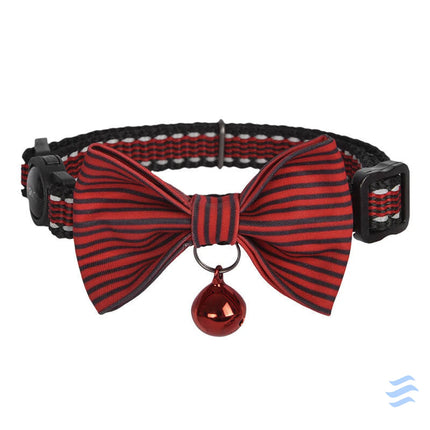 Collar set Dogness for cats 2 pcs (Daisy Black/Waterproof Red) Walking and transportation
