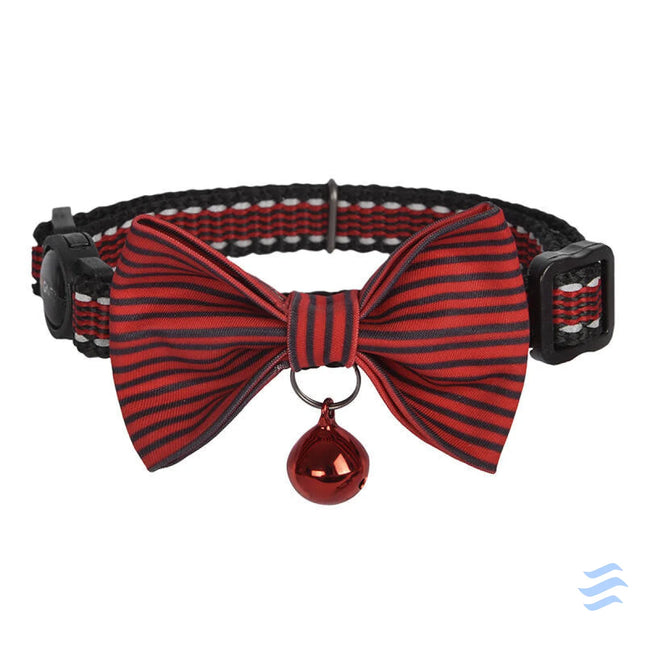 Collar set Dogness for cats 2 pcs (Daisy Black/Waterproof Red) Walking and transportation