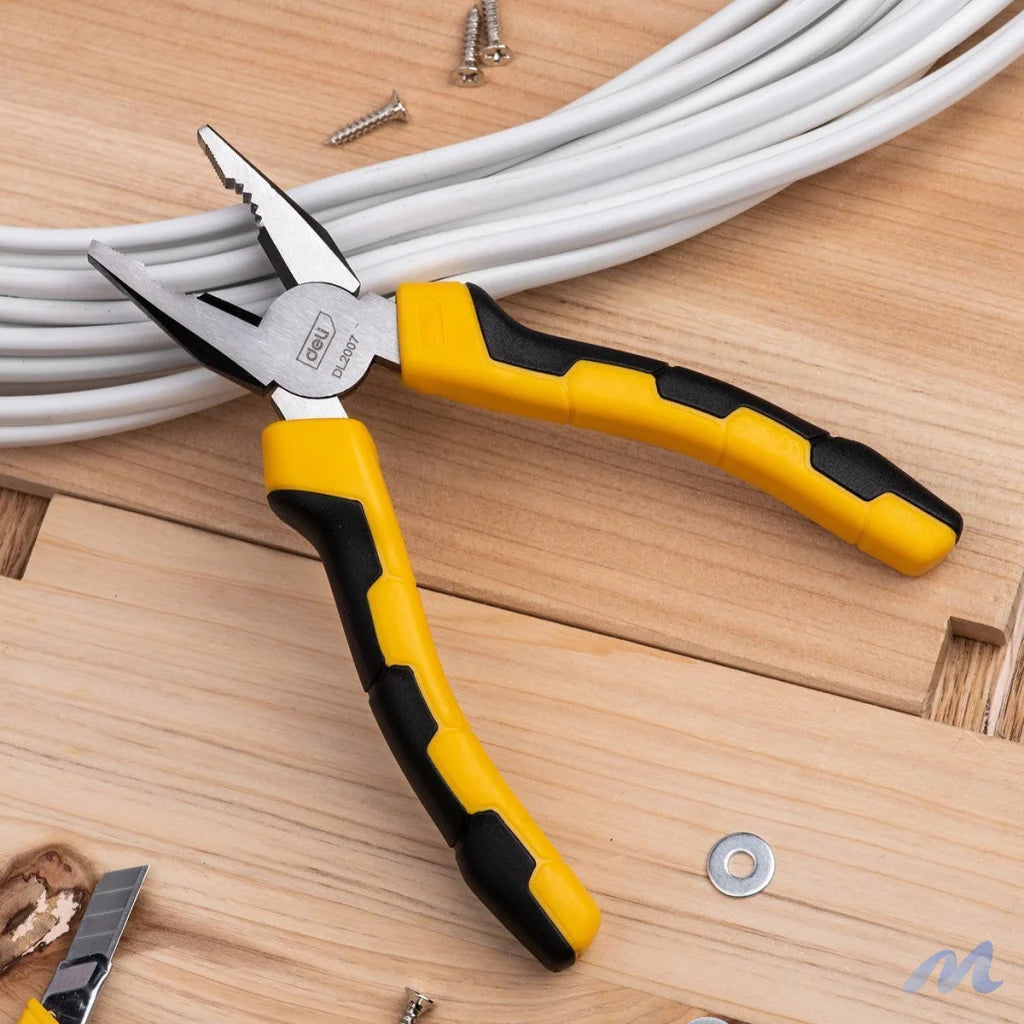 Combination pliers 7" Deli Tools EDL2007 (yellow)