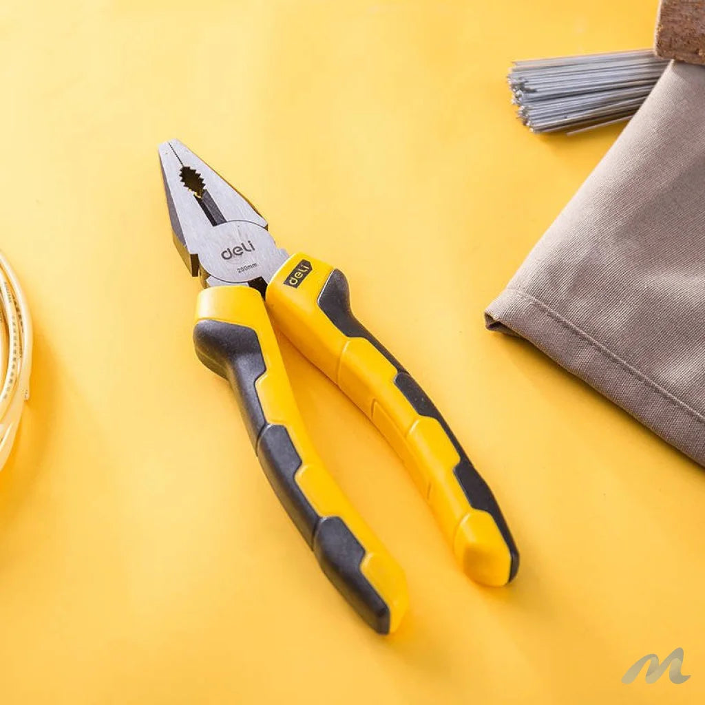 Combination pliers 8" Deli Tools EDL2008 (yellow)